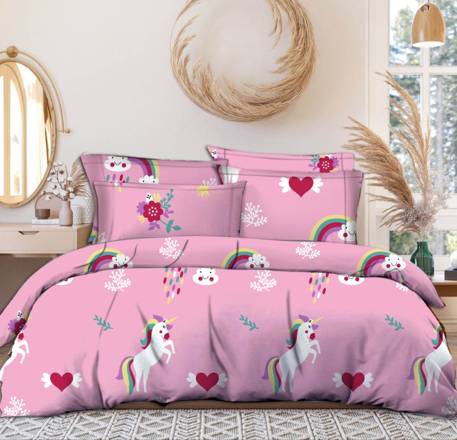 Double bedsheet with 2 pillow covers (BV-500)