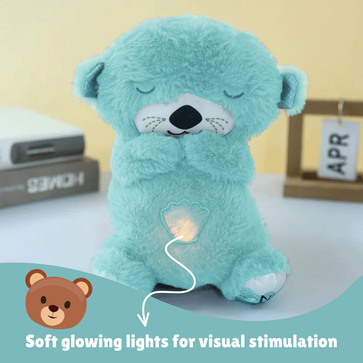 Soft Plush Musical Teddy Bear Toy With Led Light  (1 Pc)