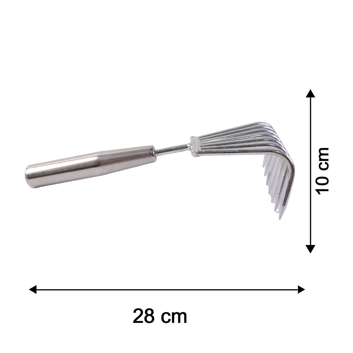 Stainless Steel Garden Hand Rake Cultivator Soil Loosening Weeding Tool (1 Pc)