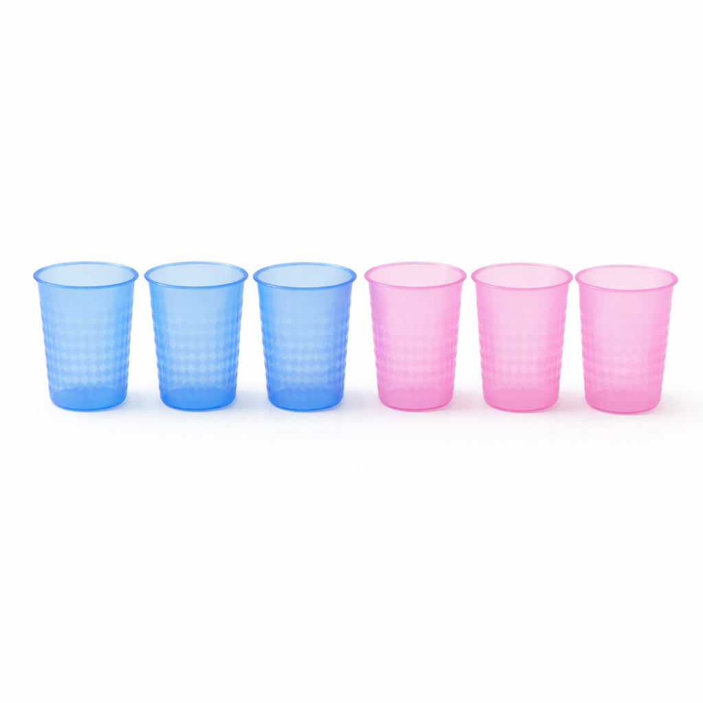 Unbreakable Plastic Drinking Glass Set Of 6 (200 Ml Each)