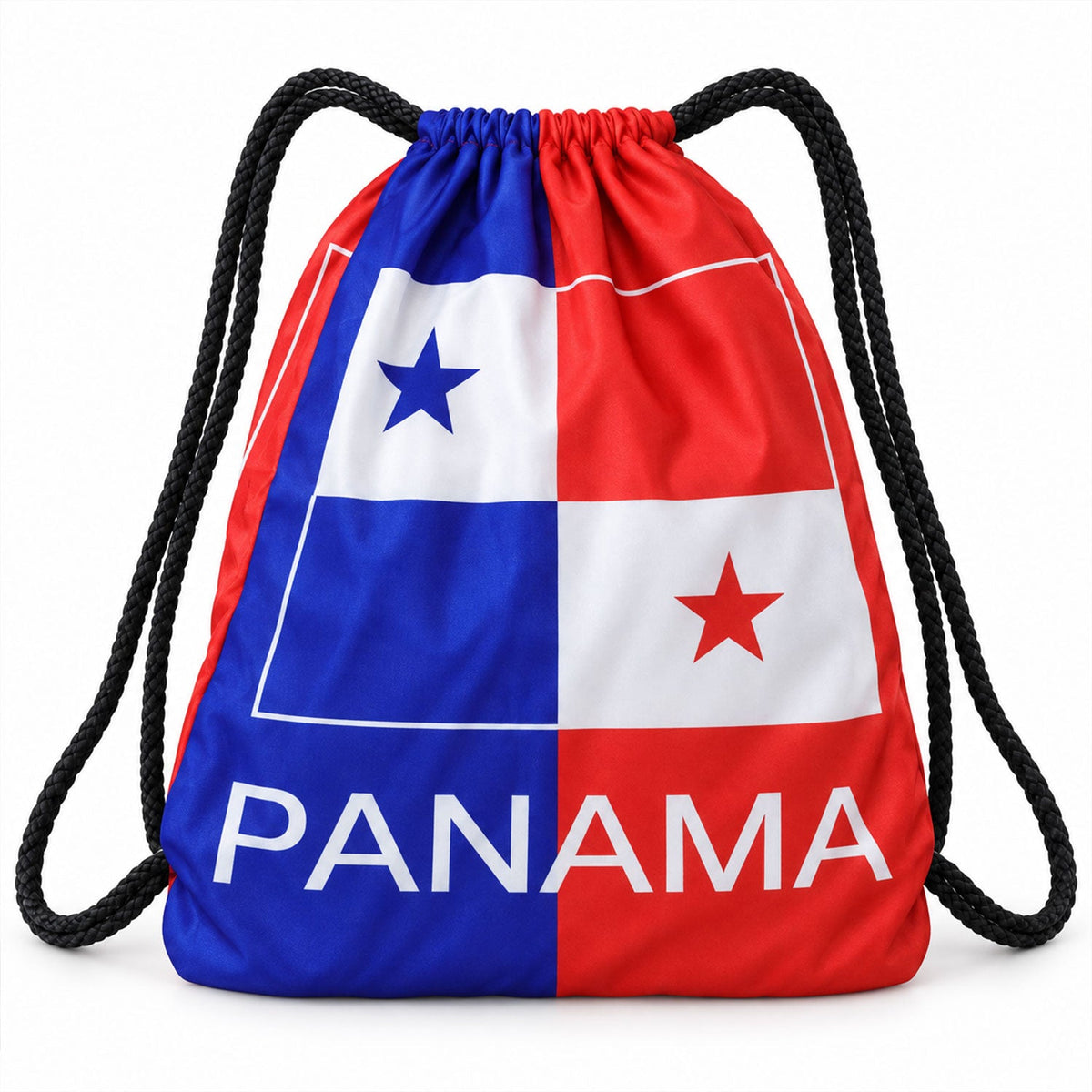 Printed Drawstring Backpack With Braided Cords For Sports Gym (1 Pc 40x33 Cm)