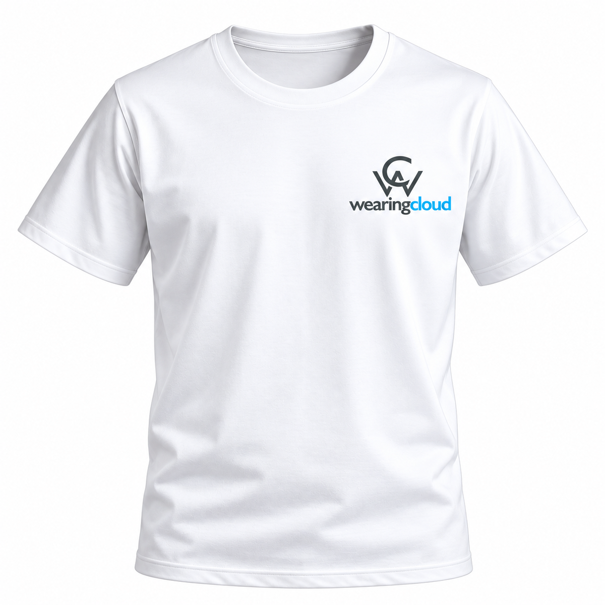 Mens half sleev round printed t shirt with wearing cloud logo
