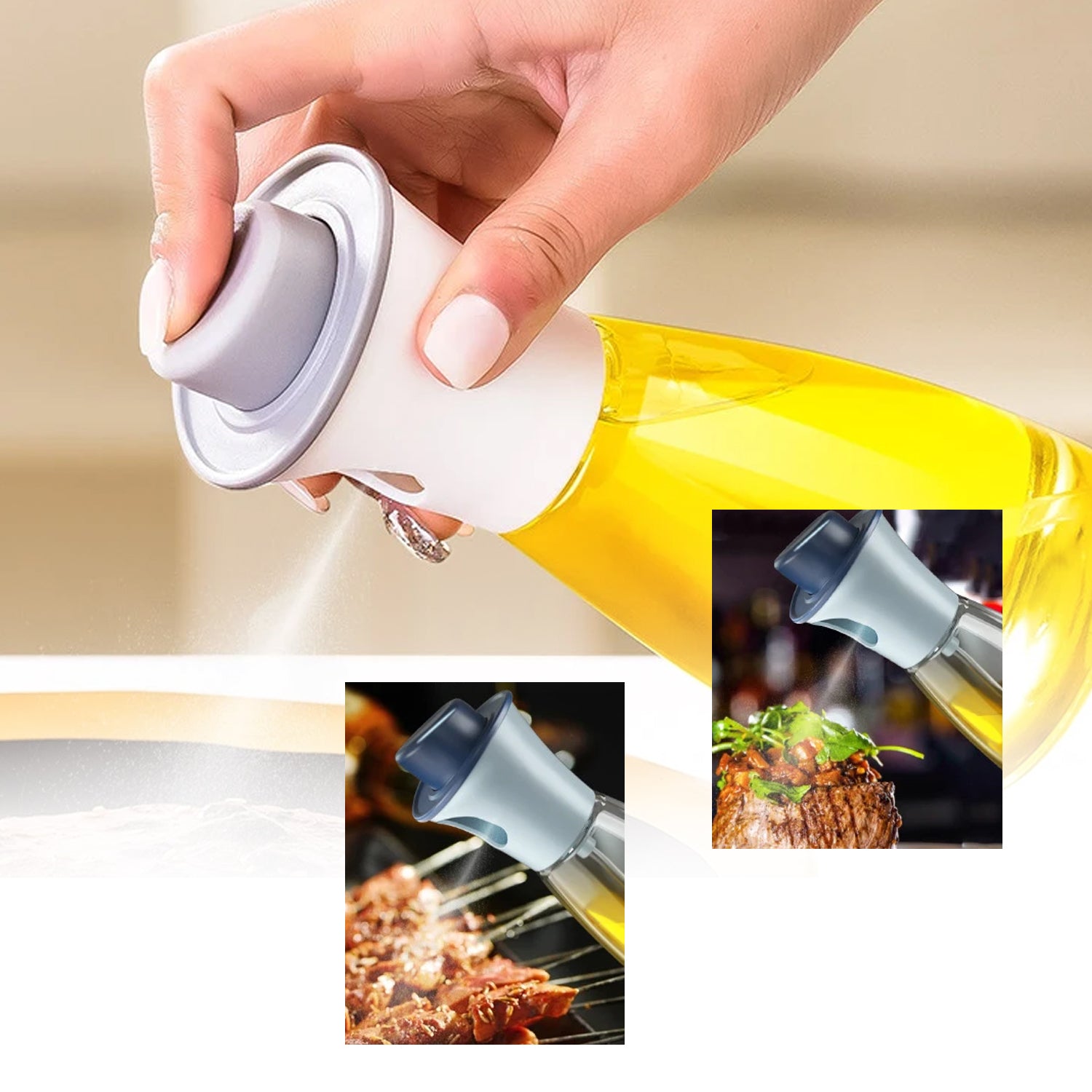 5340 Oil Dispenser Bottle Oil And Vinegar Cruet Oil Sprayer Dispenser Olive Oil Dispenser 170 Ml Mist Oil Spray Bottle For Cooking With Plastic