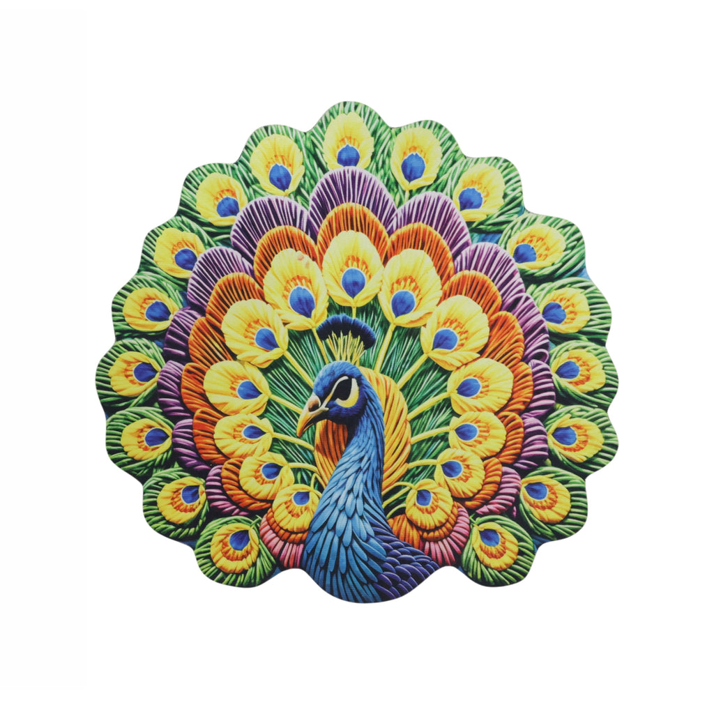 Peacock Design Decorative Floor Mat 1 Pc 58x58 Cm