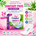 Sanitary Pads For Women With Goodness Of Neem  Aloe Vera  Ultra Thin  Leakage Protection  Ph Balance  With Antibacterial Anion Chip  (155 Mm  24 Pads) (BV-250)